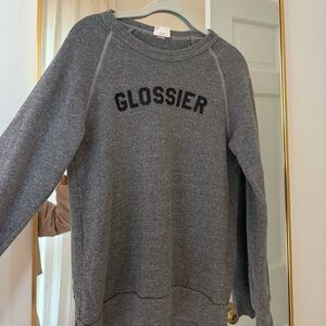 Glossier Grey Sweatshirt. Size small.